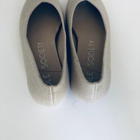 Sole Society 'Dianella' Women's 8.5 Glitter Slip On Pointed Toe Knit Flat - Picture 7 of 9